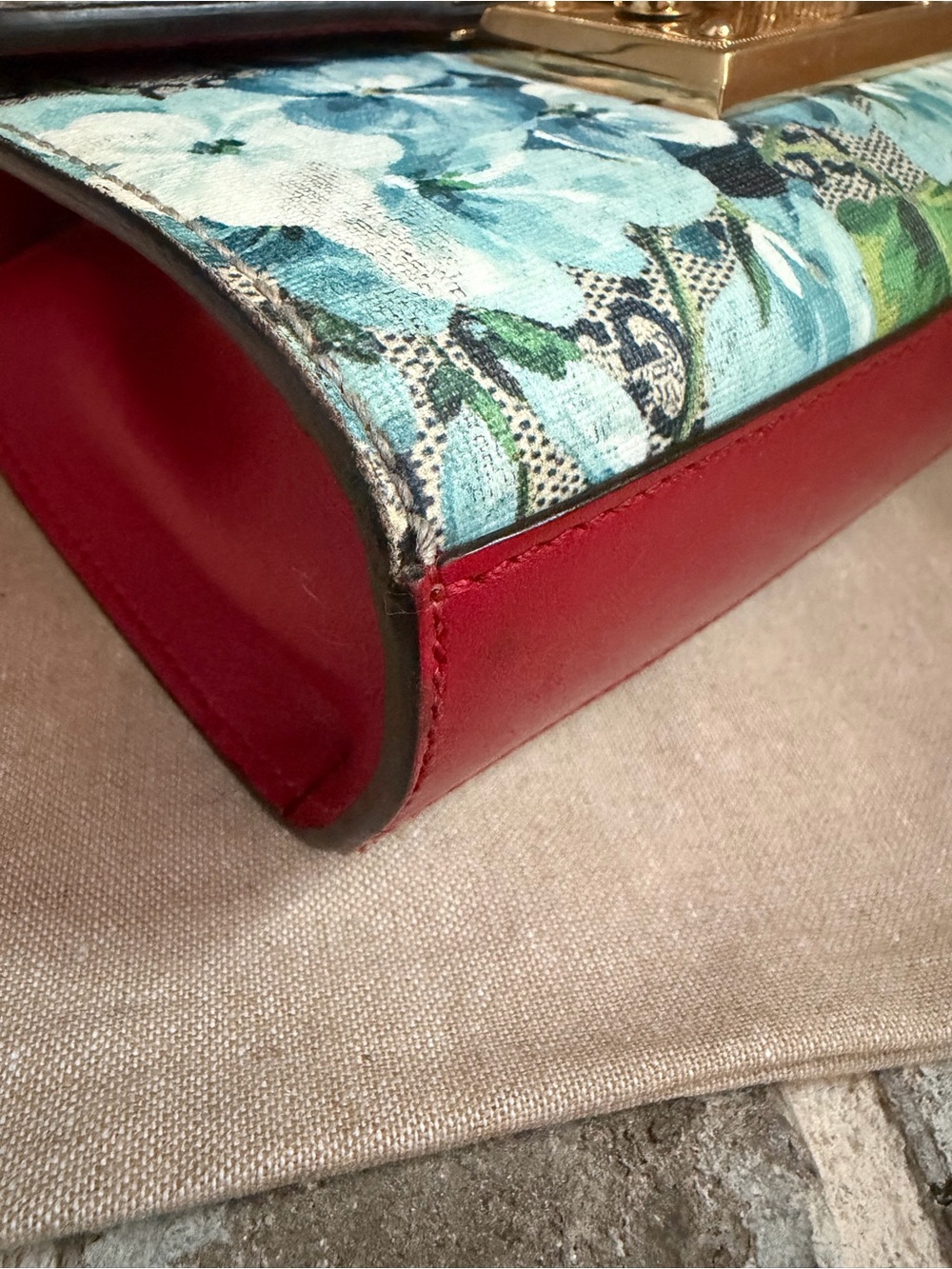 Gucci Floral GG Padlock Canvas Shoulder Bag - Picture 10 of 11